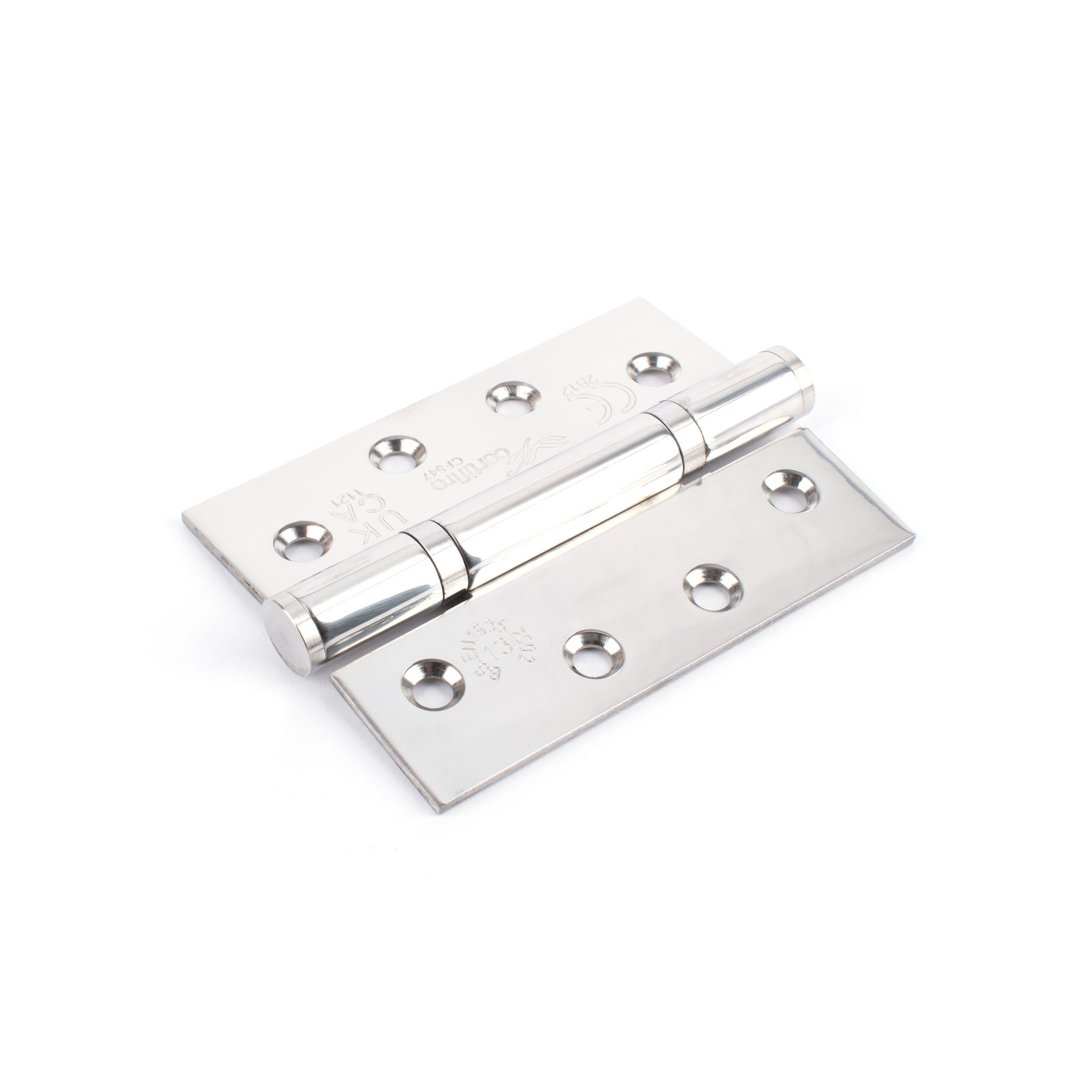 Sox Atom 4 Inch Stainless Steel Hinges Square Edge (2 Pack) - Polished Stainless Steel